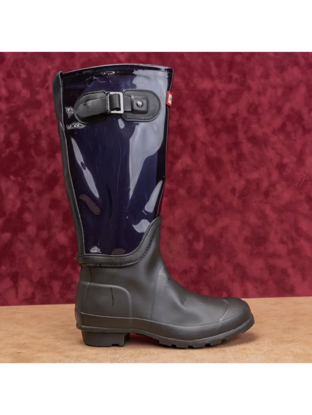 Hunter Unisex Original Clear Black Festival Party Wellies Rain Boots sz 5.5M 6F